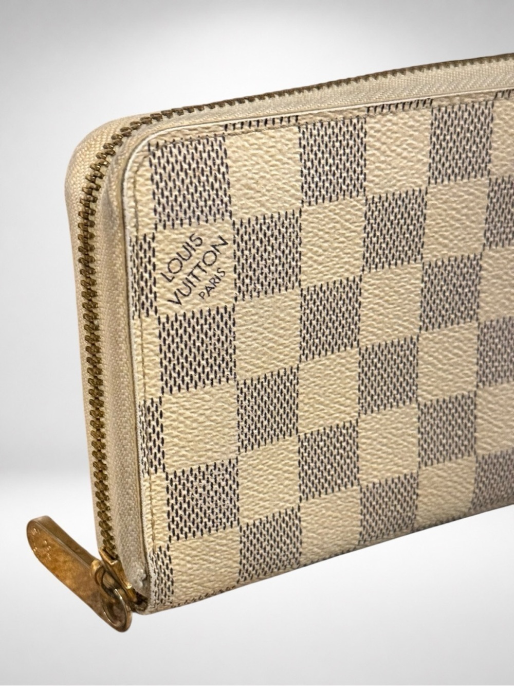 Louis Vuitton Zippy Wallet Damier Azur Canvas Zip Around Long Wallet White - Picture 4 of 16
